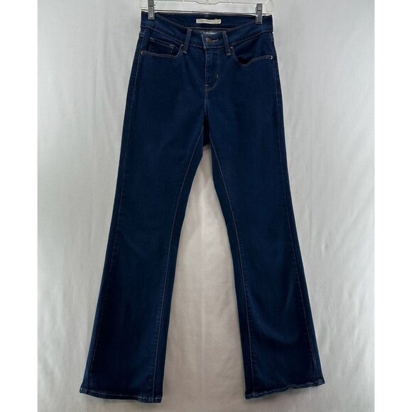 Levi's Jeans Womens Sz 27 Curvy Bootcut 5-Pocket Dark Washed Denim Cotton Blue - Picture 1 of 10